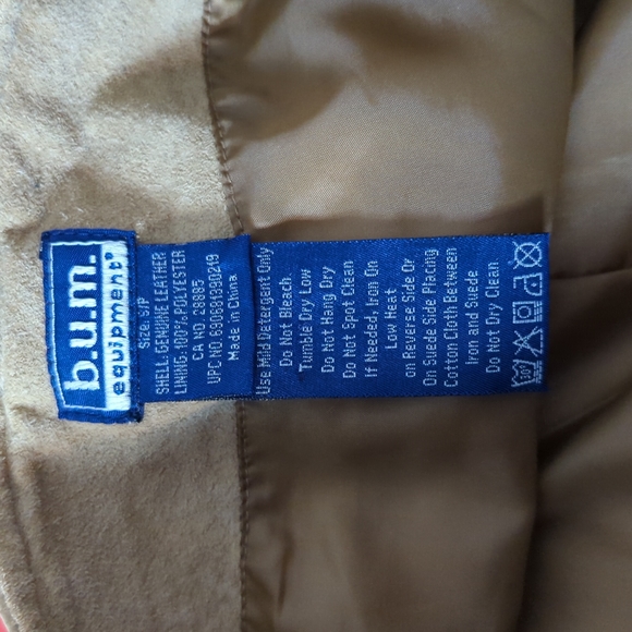 2/40 Vintage Y2K B.U.M. leather tan midi skirt - Picture 7 of 7